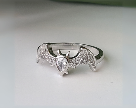 Sterling silver bat ring discount