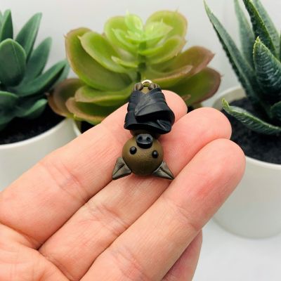 Hanging Bat Charm Necklace