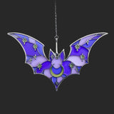 Purple Bat Stained Glass Suncatcher