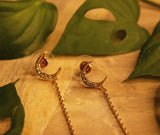 Copper Moon Drop Earrings