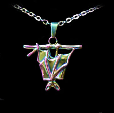 Bat on Branch Necklace