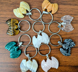 Carved Stone Keychain