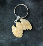 Carved Stone Keychain