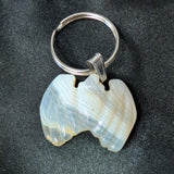 Carved Stone Keychain
