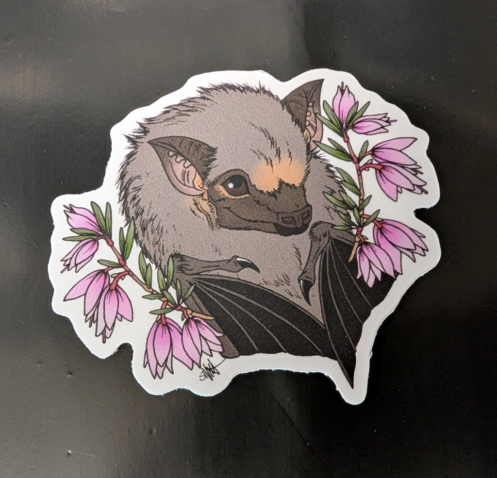 Short Ear Bat Vinyl Sticker