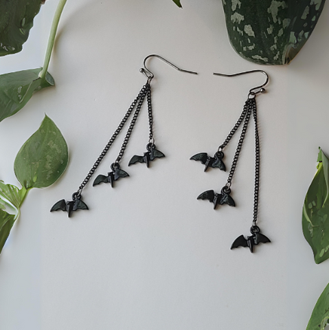 Dangly Bitty Bat Earrings