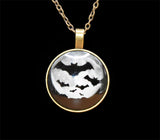 Bat and Moon Pendant