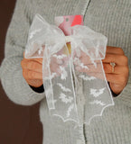 Lacy Bats Clip-on Bow