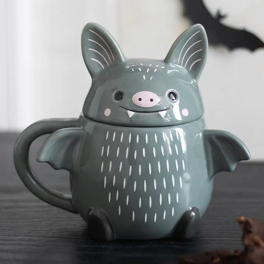 The Cutest Ever Bat Mug - with a Lid!