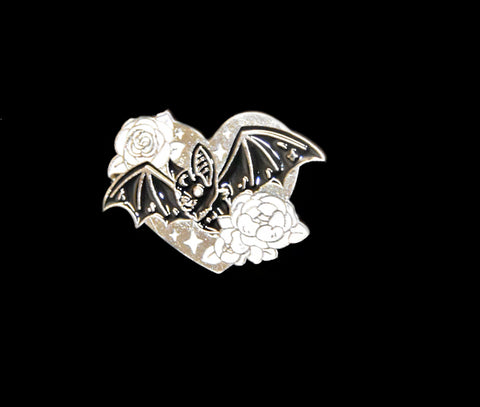 Bat and Roses Pin