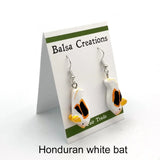 Balsa Wood Bat Earrings