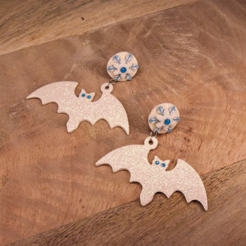 Winter Wonderland Bat Earrings