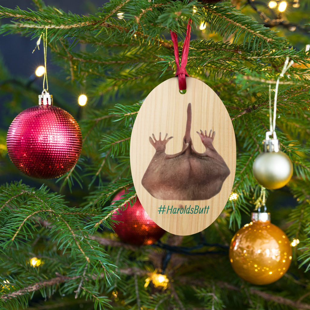 Harold's Butt Wooden Ornament