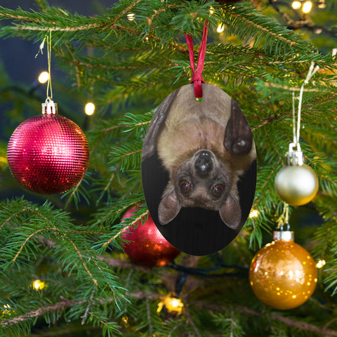 African Fruit Bat Wooden Ornament